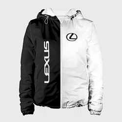Куртка с капюшоном женская Lexus: Black & White, цвет: 3D-белый