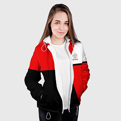 Куртка с капюшоном женская Toyota Sport, цвет: 3D-белый — фото 2