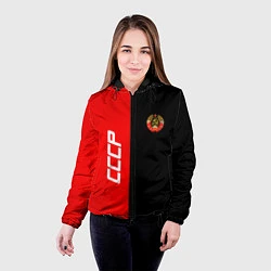 Куртка с капюшоном женская СССР: Red Collection, цвет: 3D-черный — фото 2