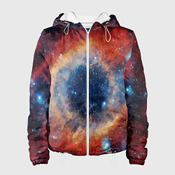 Куртка с капюшоном женская Взрыв к космосе, цвет: 3D-белый