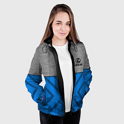 Куртка с капюшоном женская Lexus: Blue Metallic, цвет: 3D-черный — фото 2