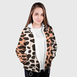 Куртка с капюшоном женская Шкура леопарда, цвет: 3D-белый — фото 2