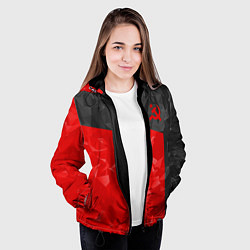 Куртка с капюшоном женская USSR: Poly Sport, цвет: 3D-черный — фото 2