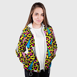 Куртка с капюшоном женская 80s Leopard, цвет: 3D-белый — фото 2