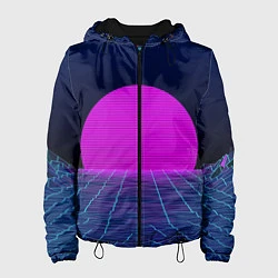 Куртка с капюшоном женская Digital Sunrise, цвет: 3D-черный