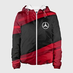 Куртка с капюшоном женская Mercedes Benz: Red Sport, цвет: 3D-белый