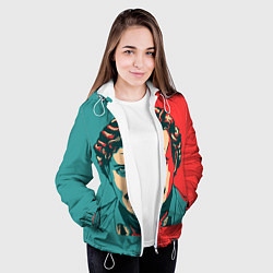 Куртка с капюшоном женская Пабло Эскобар, цвет: 3D-белый — фото 2