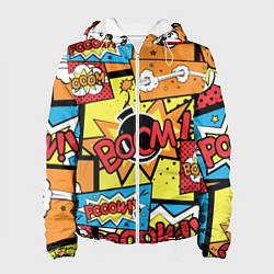 Куртка с капюшоном женская Boom Pop Art, цвет: 3D-белый