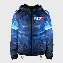 Куртка с капюшоном женская Mass Effect: Blue Armor N7, цвет: 3D-черный