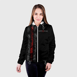 Куртка с капюшоном женская God of War: Black Style, цвет: 3D-белый — фото 2