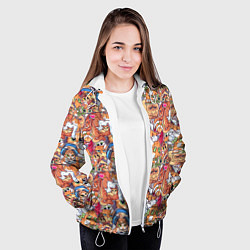 Куртка с капюшоном женская Котобомбинг, цвет: 3D-белый — фото 2