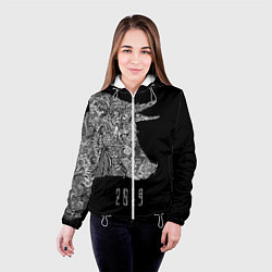 Куртка с капюшоном женская Черная свинья 2019, цвет: 3D-белый — фото 2