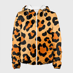 Куртка с капюшоном женская Шкура ягуара, цвет: 3D-белый