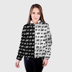 Куртка с капюшоном женская Off-White: Black & White, цвет: 3D-белый — фото 2