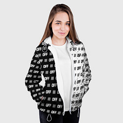 Куртка с капюшоном женская Off-White: Black & White, цвет: 3D-белый — фото 2