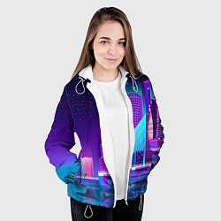 Куртка с капюшоном женская Neon Nights, цвет: 3D-белый — фото 2