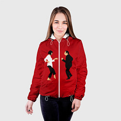 Куртка с капюшоном женская Криминальное чтиво, цвет: 3D-белый — фото 2