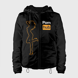 Куртка с капюшоном женская PornHub: Neon Girl, цвет: 3D-черный