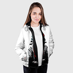 Куртка с капюшоном женская Cyberpubk 2077, цвет: 3D-черный — фото 2