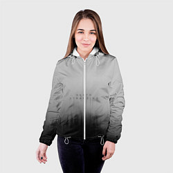 Куртка с капюшоном женская Death Stranding Лес, цвет: 3D-белый — фото 2