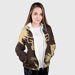 Куртка с капюшоном женская ЧЁРНЫЙ КЛЕВЕР, цвет: 3D-белый — фото 2