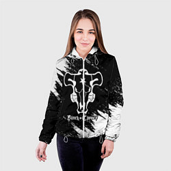 Куртка с капюшоном женская ЧЁРНЫЙ КЛЕВЕР, цвет: 3D-белый — фото 2