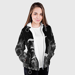 Куртка с капюшоном женская L letter flame gray, цвет: 3D-белый — фото 2