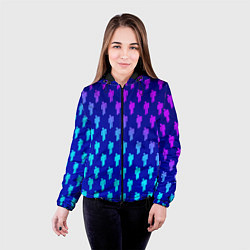 Куртка с капюшоном женская Billie Eilish: Violet Pattern, цвет: 3D-черный — фото 2