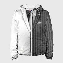 Куртка с капюшоном женская Двойной костюм, цвет: 3D-белый