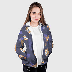 Куртка с капюшоном женская Тигриный прайд, цвет: 3D-белый — фото 2