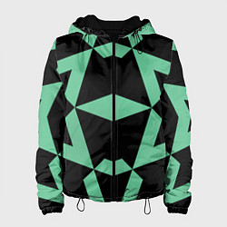 Куртка с капюшоном женская Abstract zigzag pattern, цвет: 3D-черный