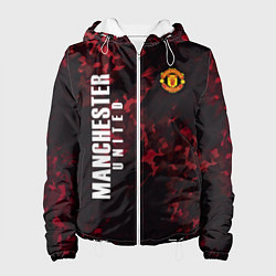 Куртка с капюшоном женская Manchester United, цвет: 3D-белый