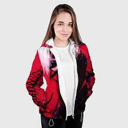 Куртка с капюшоном женская Токийский Гуль, цвет: 3D-белый — фото 2