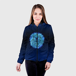 Куртка с капюшоном женская Знаки Зодиака Лев, цвет: 3D-черный — фото 2