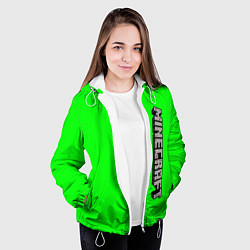Куртка с капюшоном женская Minecraft, цвет: 3D-белый — фото 2