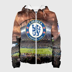 Куртка с капюшоном женская FC Chelsea, цвет: 3D-белый