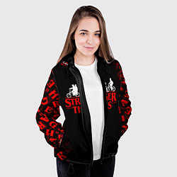 Куртка с капюшоном женская STRANGER THINGS, цвет: 3D-черный — фото 2