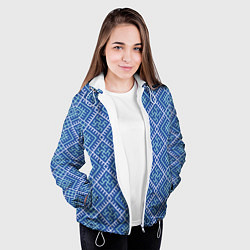 Куртка с капюшоном женская Славянский орнамент, цвет: 3D-белый — фото 2