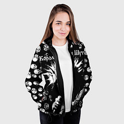 Куртка с капюшоном женская Король и Шут Анархия, цвет: 3D-черный — фото 2