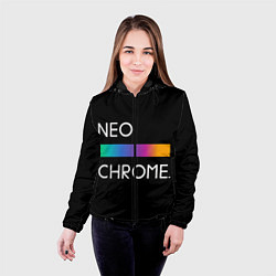Куртка с капюшоном женская NEO CHROME, цвет: 3D-черный — фото 2