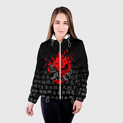 Куртка с капюшоном женская CYBERPUNK 2077 KEANU REEVES, цвет: 3D-белый — фото 2