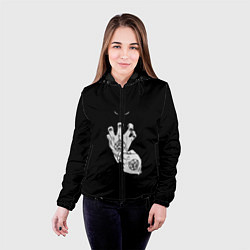 Куртка с капюшоном женская Выжигющий Искру, цвет: 3D-черный — фото 2