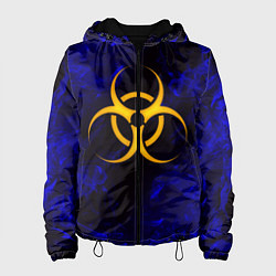 Куртка с капюшоном женская BIOHAZARD, цвет: 3D-черный