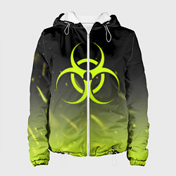 Куртка с капюшоном женская BIOHAZARD, цвет: 3D-белый