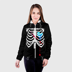 Куртка с капюшоном женская UNDERTALE, цвет: 3D-белый — фото 2