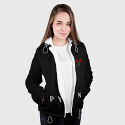 Куртка с капюшоном женская ТИКТОКЕР - PAYTON MOORMEIE, цвет: 3D-белый — фото 2