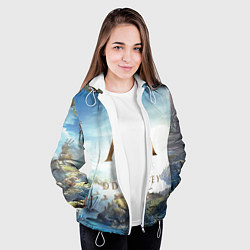 Куртка с капюшоном женская Oddysey, цвет: 3D-белый — фото 2