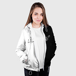 Куртка с капюшоном женская LIL PEEP НА СПИНЕ, цвет: 3D-белый — фото 2