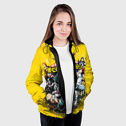 Куртка с капюшоном женская MY HERO ACADEMIA группа героев, цвет: 3D-черный — фото 2