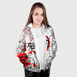 Куртка с капюшоном женская KIMETSU NO YAIBA, цвет: 3D-белый — фото 2